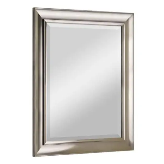 Head West Brushed Nickel Framed Wall Mirror - 35" x 29" {1}