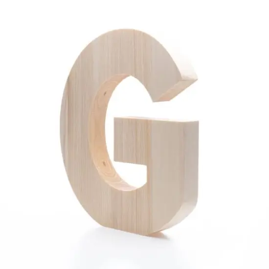 Hampton Art&trade; 8" Chunky Wood Letter G {4}