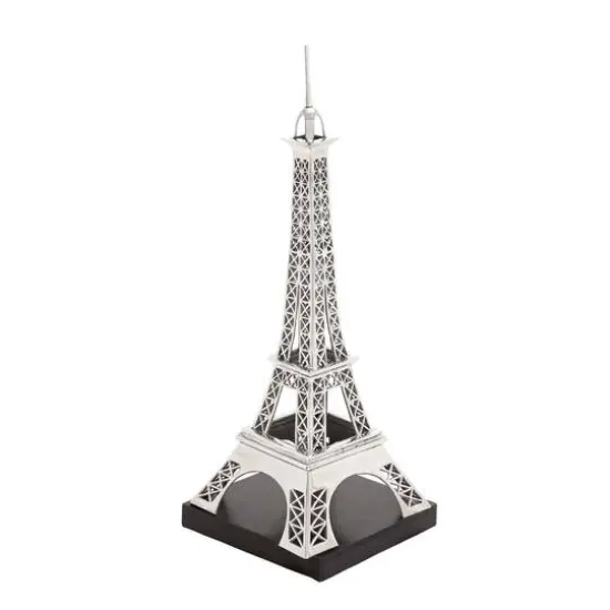 42" Silver Aluminum Eiffel Tower Sculpture {1}