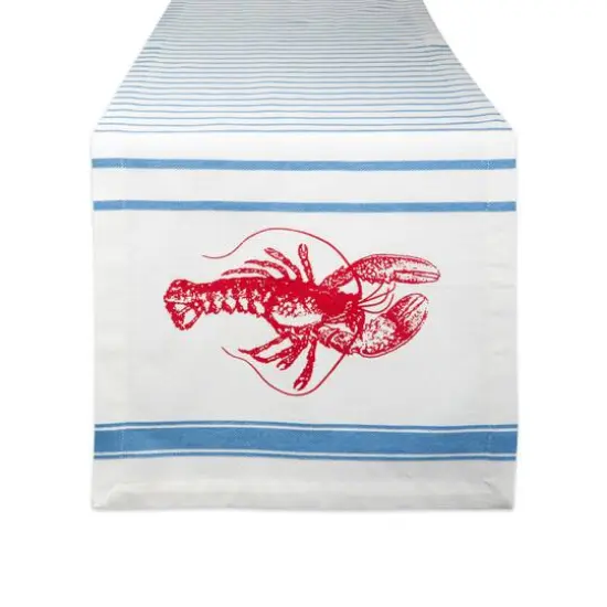 Lobster Stripe Table Runner 14" x 108" {1}