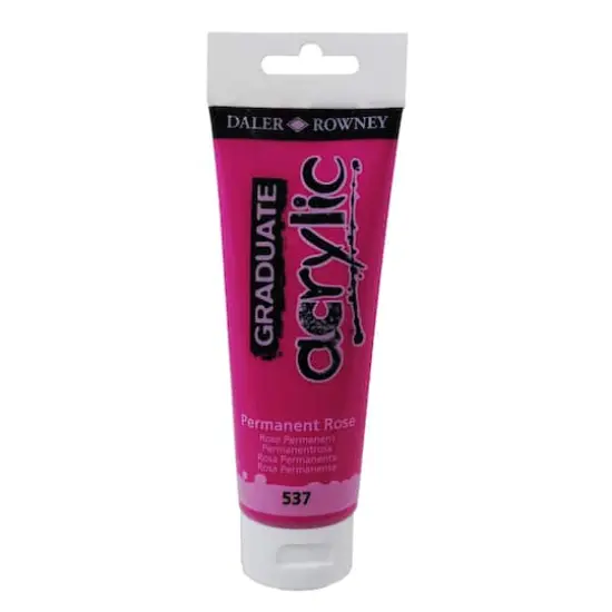 Daler-Rowney&reg; Graduate Acrylic Paint, 120mL 537 Permanent Rose {1}