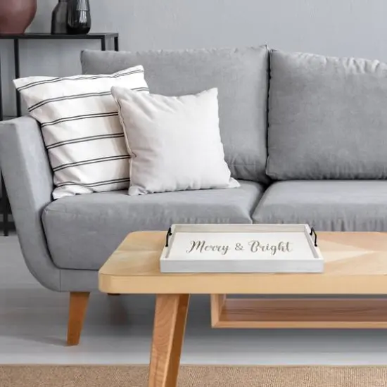 Elegant Designs&trade; 15.5" Merry & Bright Serving Tray with Handles {6}