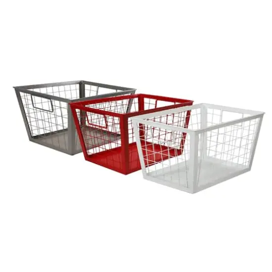 12.5" Gray Wire Multifunctional Basket {6}