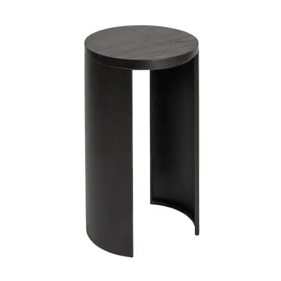 Hello Honey&reg; Black Sleek Metal Round End Table {1}