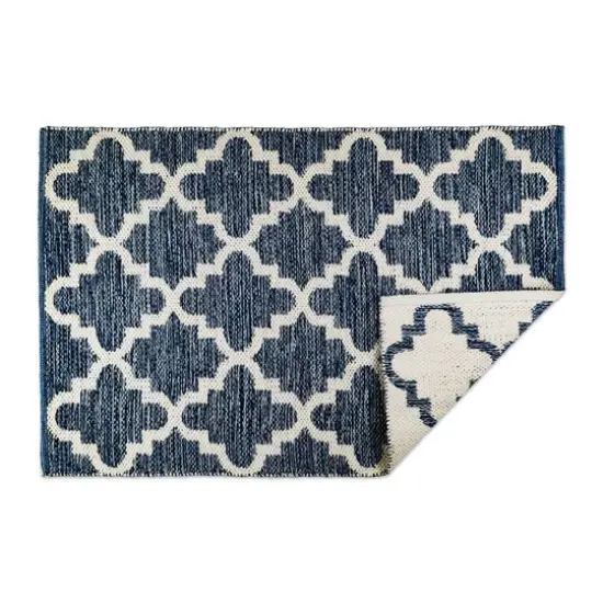 DII&reg; Blue Lattice Hand-Loomed Rug, 2ft. x 3ft. {1}