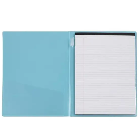 JAM Paper Plastic Padfolio Blue {1}