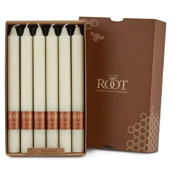 Root Candles 9" Unscented Timberline&trade; Arista&trade; Taper Candles, 12ct. Ivory {1}