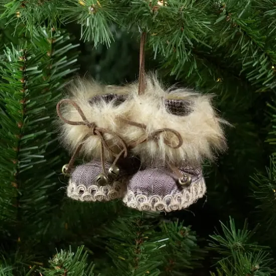 8" Alaskan Style Knit Booties Ornament {5}