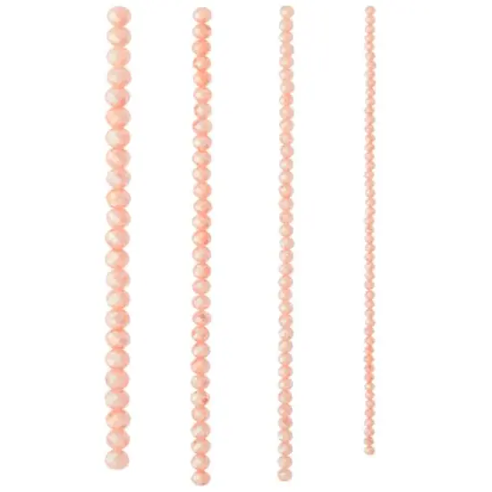 Champagne Faceted Glass Rondelle Beads by Bead Landing&trade; {4}