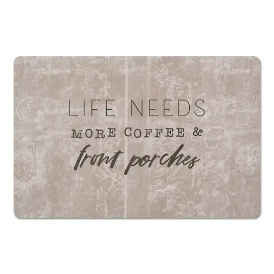More Coffee & Front Porches Floor Mat, 18" x 27" {1}