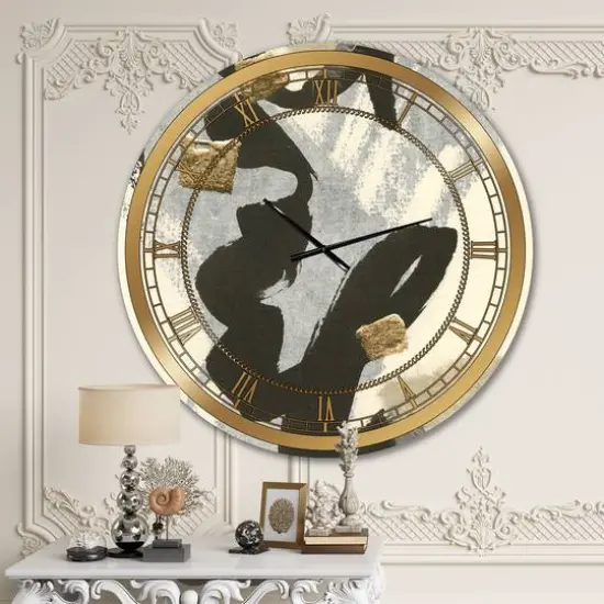 Designart 'Glam Collage Ii Glam Wall Clock {3}