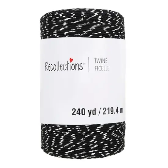 240yd. Black & Silver Twine by Recollections&trade; {4}