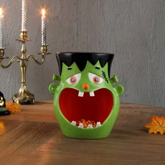 Mr. Halloween 11.5" Motion Activated Ceramic Frankenstein Candy Bowl {3}