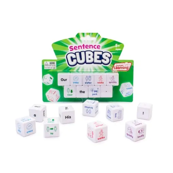 Junior Learning&reg; Sentences Cubes Educational Set {3}