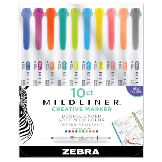 Zebra Mildliner 10 Color Double-Ended Highlighter Set {1}