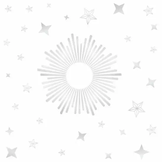 RoomMates Sunburst Peel & Stick Decals with Circle Mirror {1}