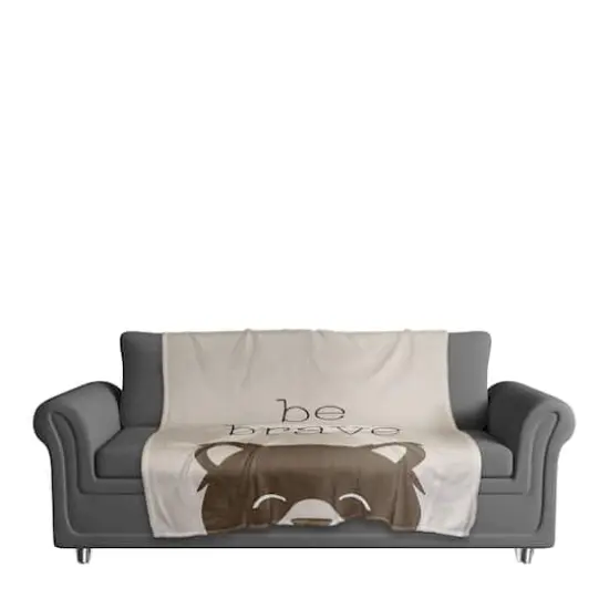50" x 60" Be Brave Bear Coral Fleece Blanket {3}