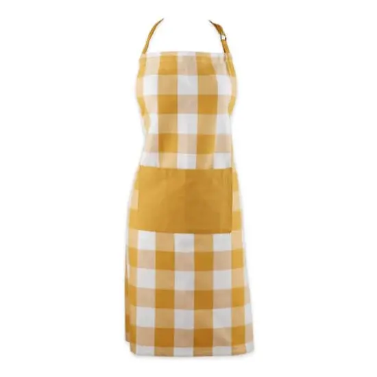 DII&reg; Buffalo Check Chef Apron Honey Gold {1}
