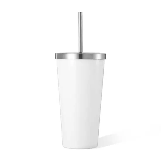 20oz. White Sublimation Tumbler with Straw by Make Market&reg; {3}