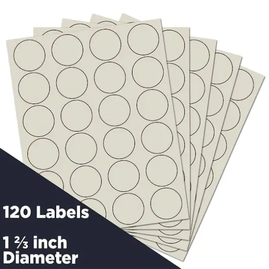 JAM Paper Circle Label Stickers Ivory {4}