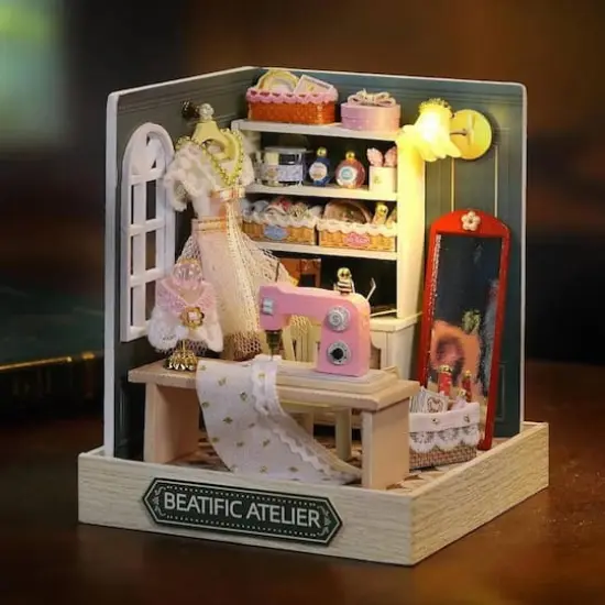 Wizardi Beatific Atelier Miniature Dollhouse Roombox Kit {3}