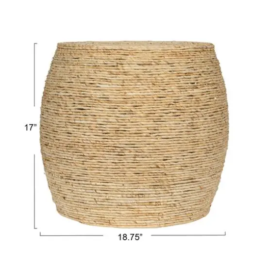 Hello Honey&reg; 17" Natural Corn Rope Round Accent Table {5}