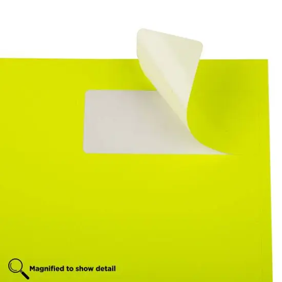 JAM Paper Standard Mailing Return Address Labels Neon Yellow {6}