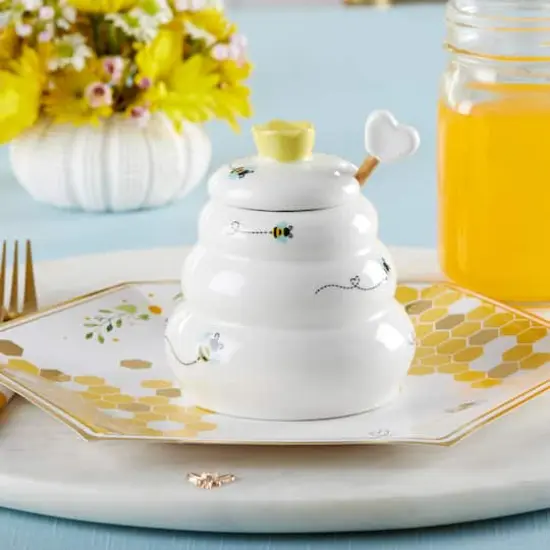 Kate Aspen&reg; Sweet As Can Bee Ceramic Honey Pot {7}