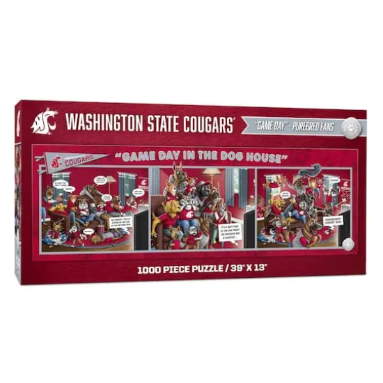 College Game Day in the Dog House 1,000 Piece Puzzle Washington State Cougars {1}