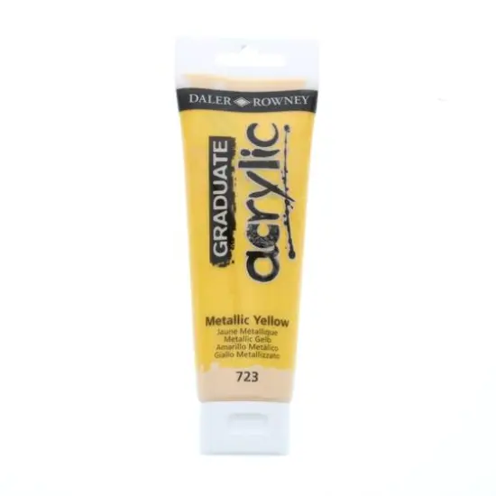 Daler-Rowney&reg; Graduate Acrylic Paint, 120mL 723 Metallic Yellow {1}