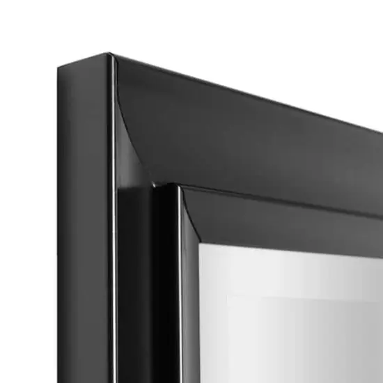 Black Framed Rectangle Decorative Beveled Edge Wall Mirror - 26" x 32" {5}