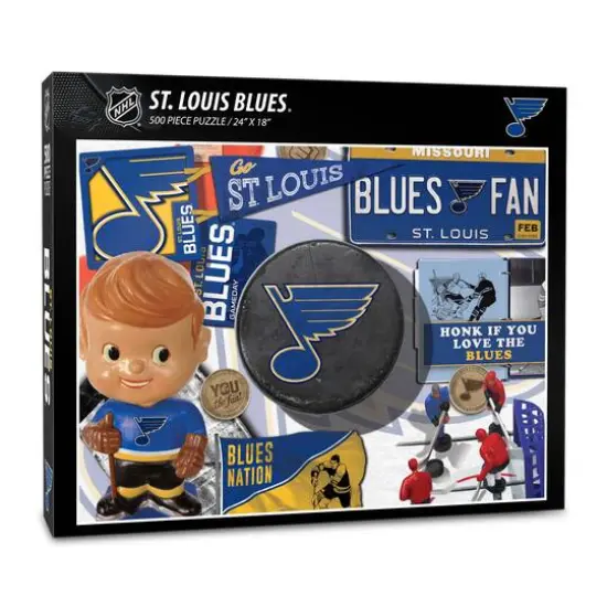 National Hockey League Retro Series 500 Piece Puzzle StLouis Blues {1}