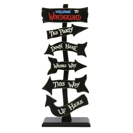 18" Welcome to Wonderland Directional Tabletop Sign by Ashland&reg; {1}