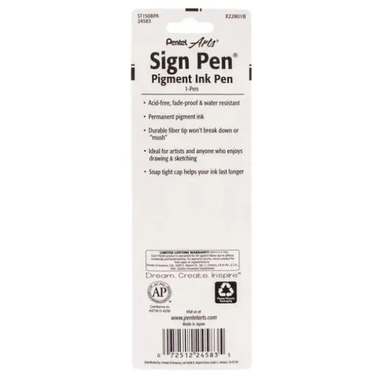 Pentel Arts&reg; Fine Tip Black Sign Pen&reg; {3}