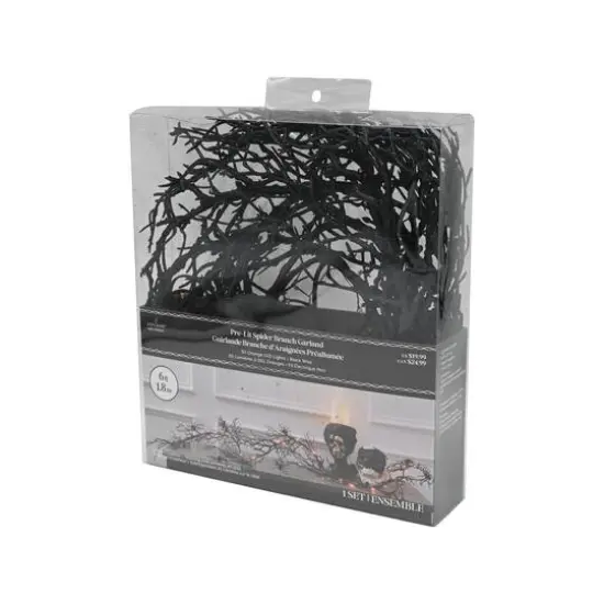 6ft. Orange LED Lighted Branch String Lights with Spiders by Ashland&reg; {5}