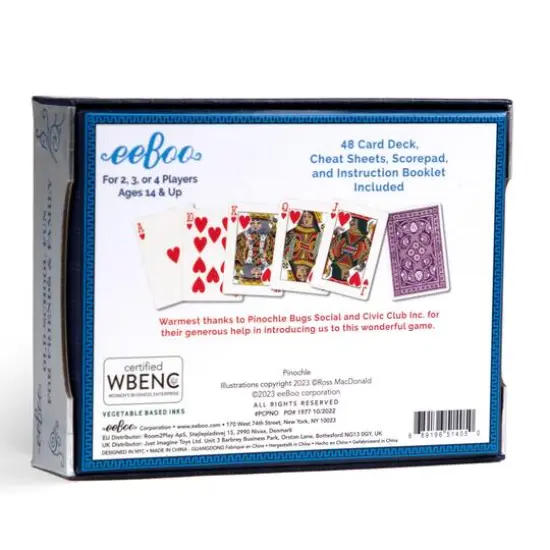eeBoo Piece & Love Pinochle Playing Card Set {2}