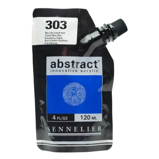 Sennelier Abstract&reg; Satin Acrylic Paint, 4oz. Cobalt Blue Hue {1}