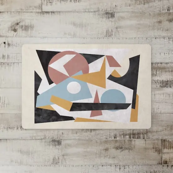 Geo Shapes Stacked Colors 27" x 18" Floor Mat {4}