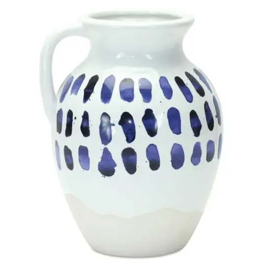 8" Two-Tone Tie Dye Design Ceramic Pitcher Vases, 2ct. {3}