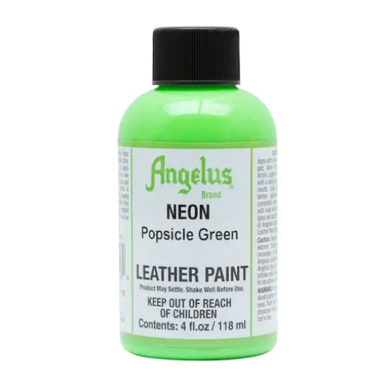 Angelus&reg; Neon Leather Paint, 4oz. Popsicle Green {1}