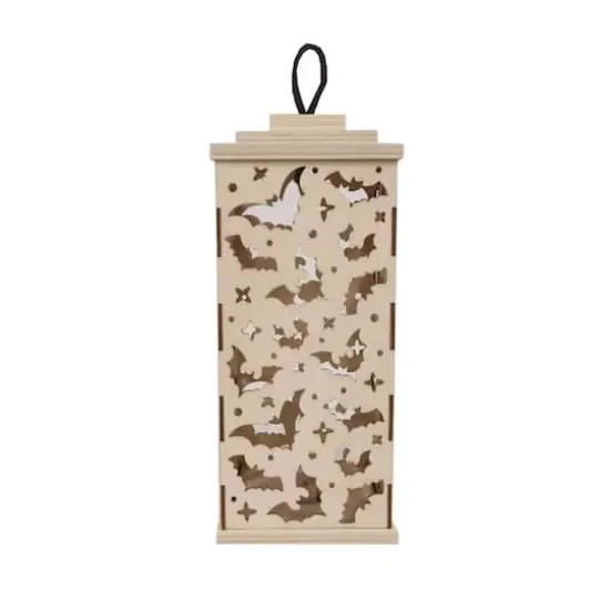 10" DIY LED Bat Wood Lantern D&eacute;cor by Make Market&reg; {1}