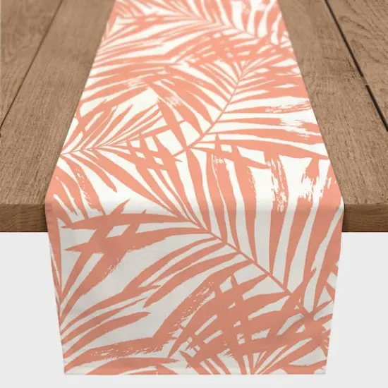 Tropical Leaves Table Runner Coral {4}