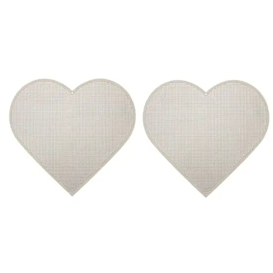 8" Heart Cross Stitch Wood Canvas, 2ct. by Loops & Threads&reg; {1}