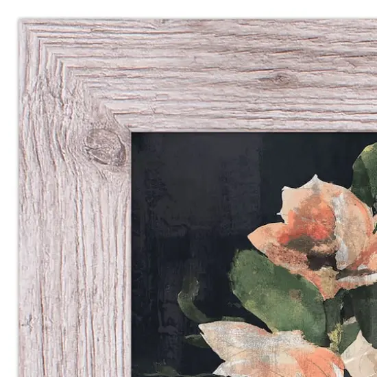 Navy Floral 16" x 16" Western White Framed Print {4}