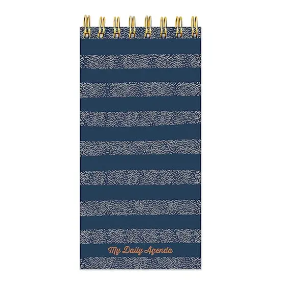 TF Publishing Blue Boho Stripe Undated Daily Agenda Notepad Planner {1}