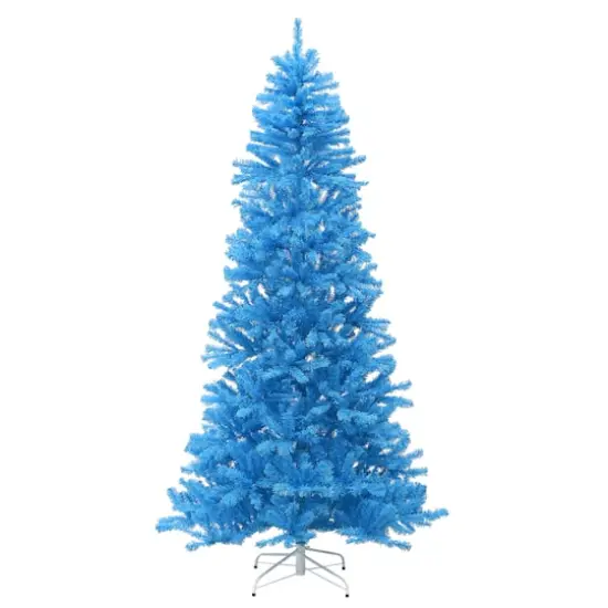 7.5ft. Unlit Light Blue Medium Artificial Christmas Tree {1}