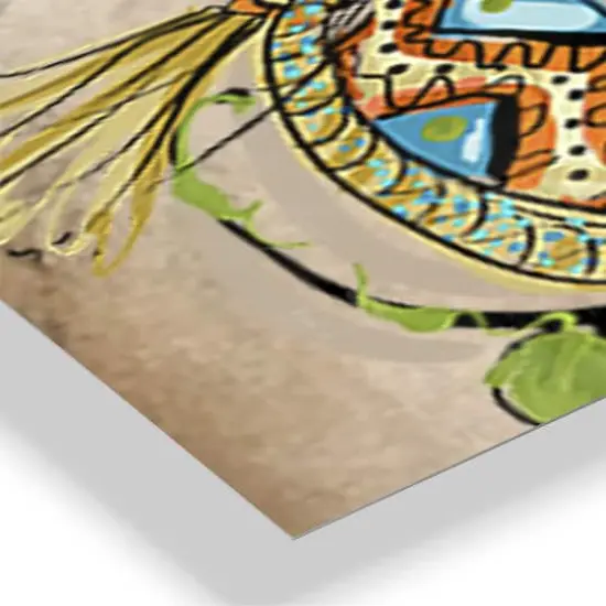 Designart 'Gypsy Hippy Hand Lipstick Xo Large Cottage Multipanel Wall Clock {5}