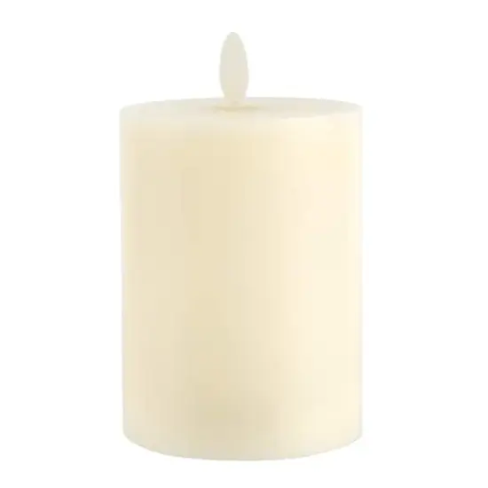 8" LED Wax Pillar Candle with Moving Flame by Ashland&reg; Ivory {1}