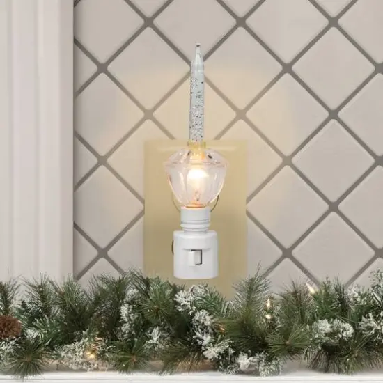 6.5" Clear Retro Style Christmas Bubble Night Light {5}