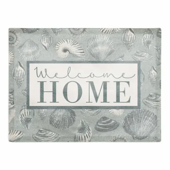 Welcome Home Multi Shell Cotton Twill Placemat Blue/Blue {1}
